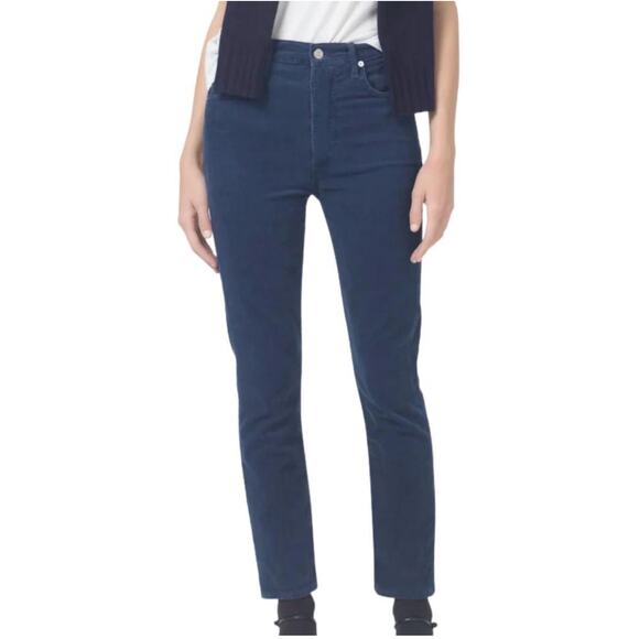 Citizens of Humanity Jeans Womens 32 Blue Jolene Corduroy Bluebird Vintage Slim - Picture 1 of 16